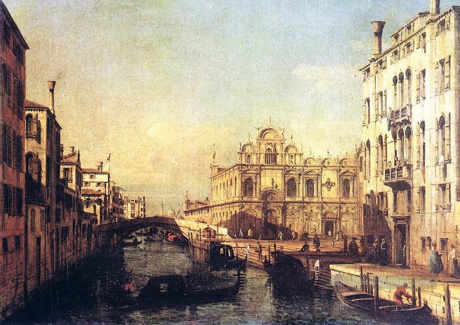 La Scuola de San Marco Bernardo Bellotto Venise classique Peintures à l'huile